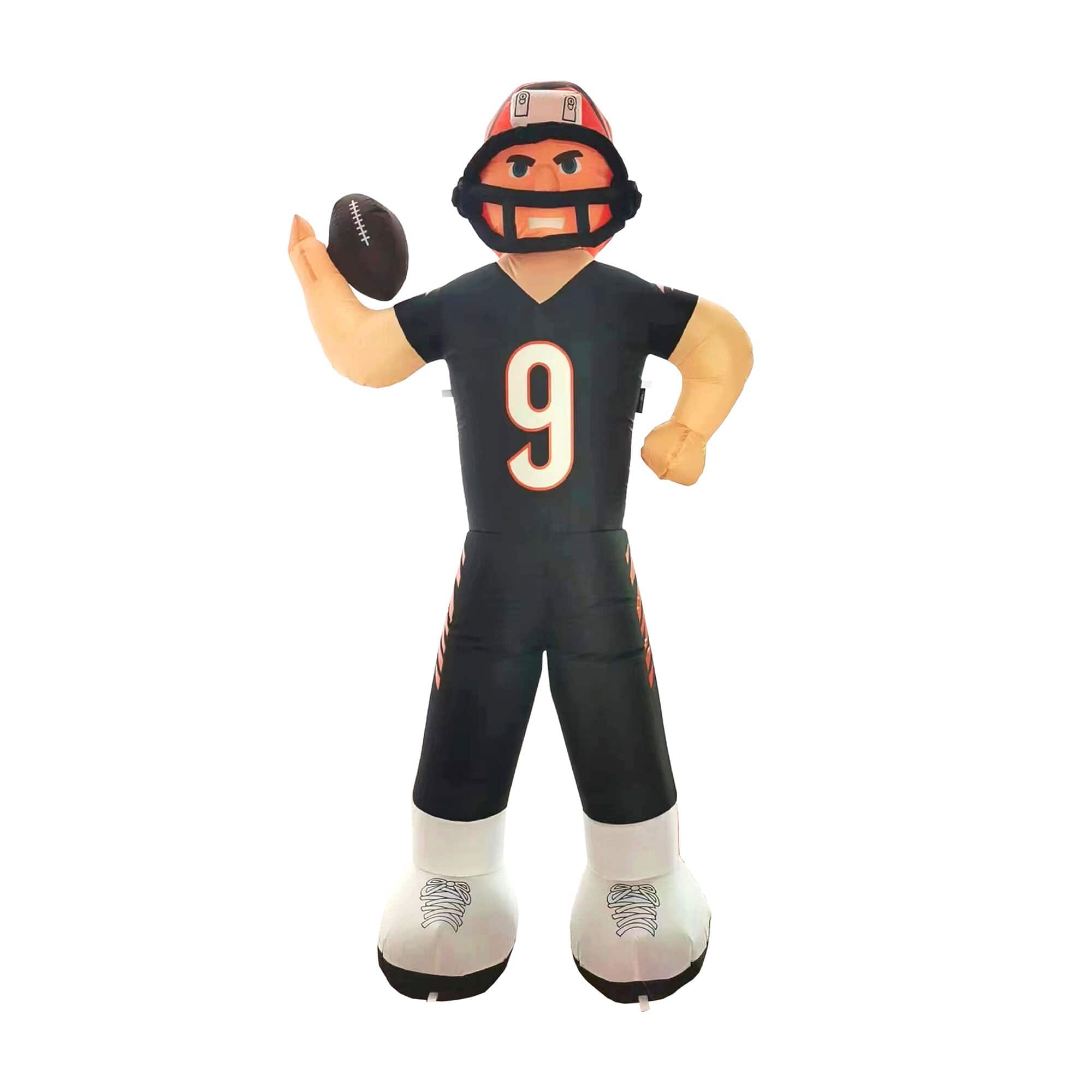 Logo Brands - Joe Burrow Cincinnati Bengals Player Lawn Inflatable - Multicolor