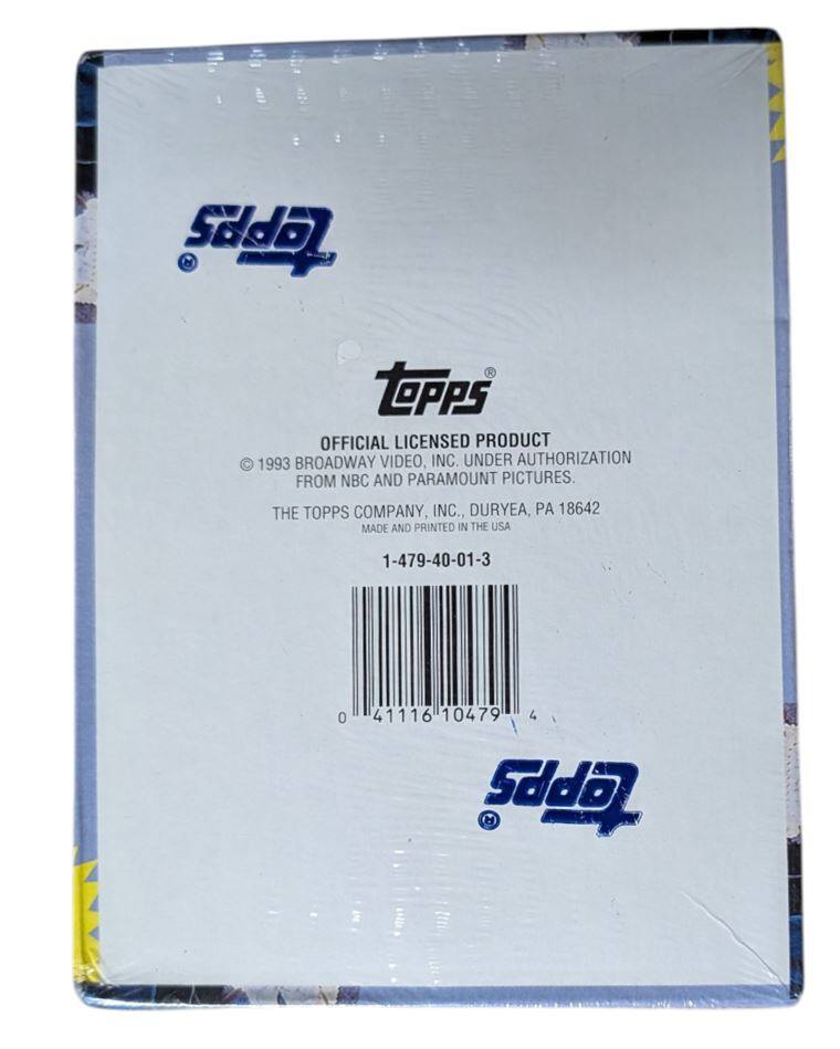 SodD toPpS  
OFFICIAL LICENSED PRODUCT  
1993 BROADWAY VIDEO, INC. UNDER AUTHORIZATION FROM NBC AND PARAMOUNT PICTURES.  
THE TOPPS COMPANY, INC., DURYEA, PA 18642  
MADE AND PRINTED IN THE USA  
1-479-40-01-3  
0 41116 10479 4