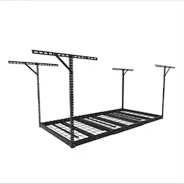 Fleximounts - Max Series 36 in. W x 72 in. D Heavy Duty Ceiling Mounted Garage Rack - Black