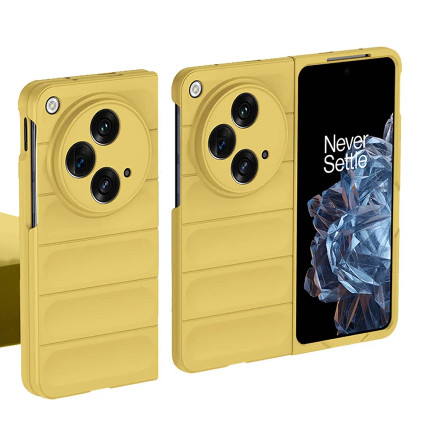 Stock Preferred - Ultra Slim Anti-Slip Shockproof Hard PC Protective Cover For OnePlus Open Case - Yellow