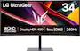 LG - UltraGear 34" WQHD 240Hz 1ms FreeSync Premium Gaming Monitor with DisplayHDR 400 (HDMI, DisplayPort, USB-C) - Black