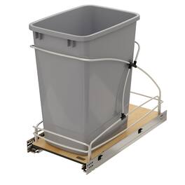 Rev-A-Shelf - Single 35 qt. Pullout Trash Container, Gray, 54WC-1535SC-17-1 - Silver