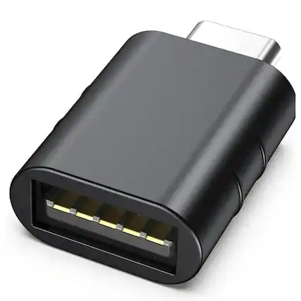 Front. Entronix - Entronix USB-C to USB-A Adapter - Seamlessly Connect USB Accessories to Your Devices - Silver.