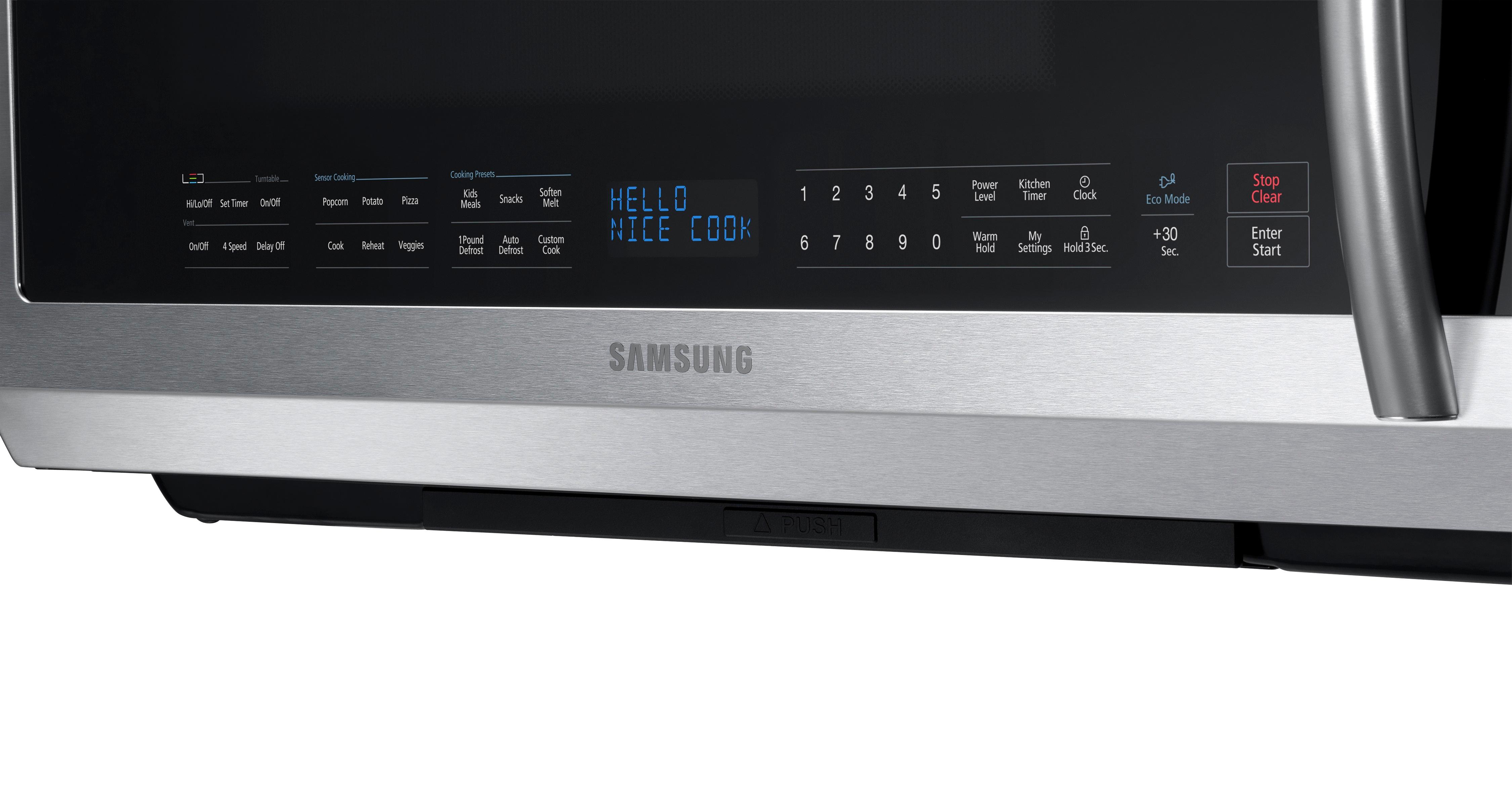 Samsung 2.1 cu. ft. Over the Range Microwave Fingerprint  - Best Buy