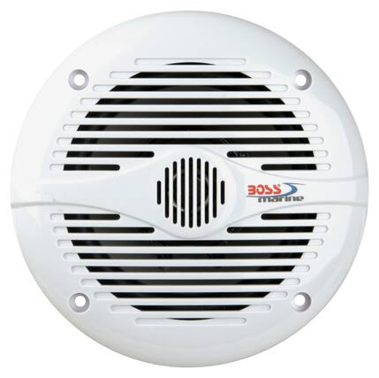 Front. BOSS Audio - 5-1/4" 2-Way Coaxial Marine Speakers with Polypropylene Cones (Pair) - White.