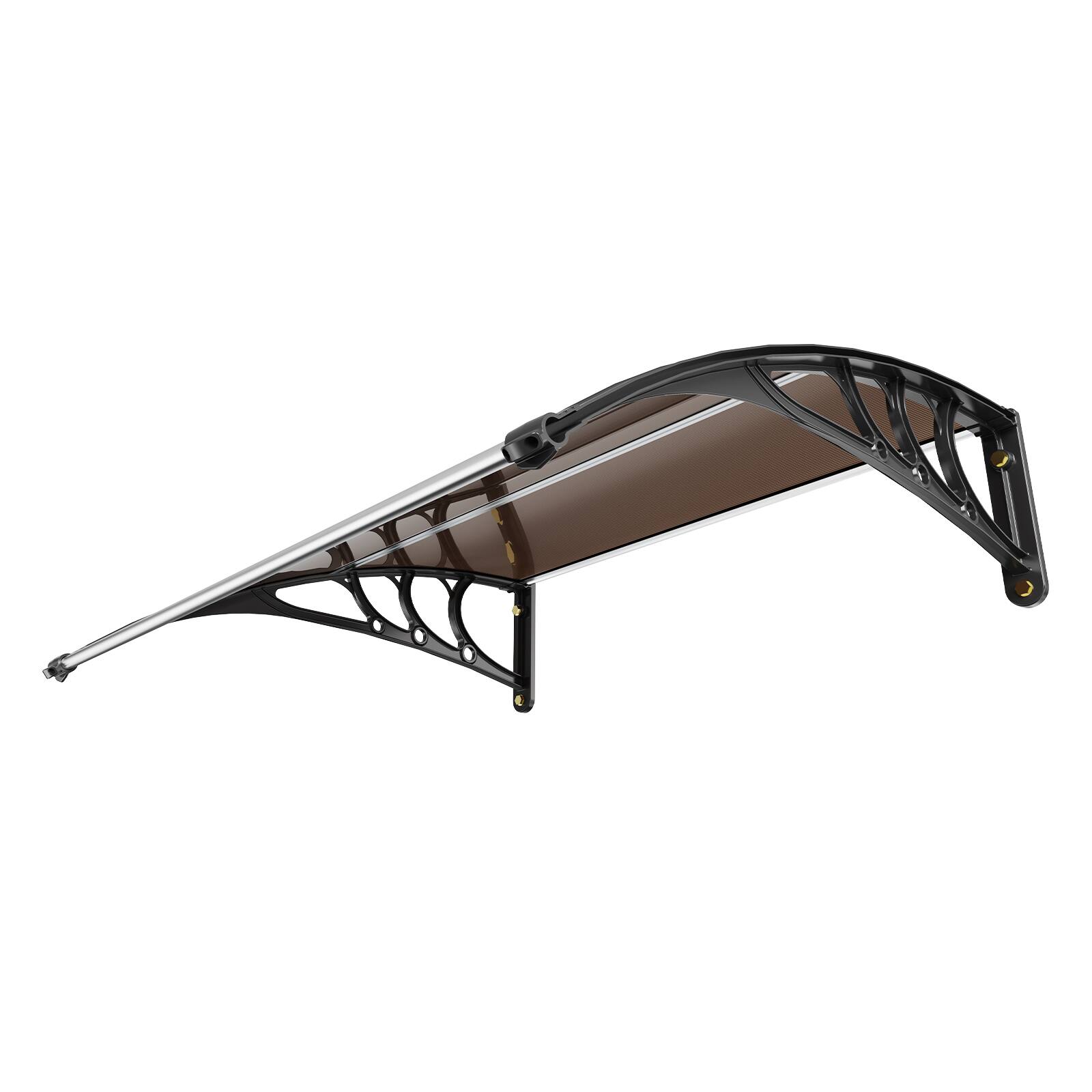 Alt View 5. VEVOR - Window Door Awning Canopy 40" x 40", UPF 50+ Polycarbonate Entry Door Outdoor Window Awning Exterior - Brown.