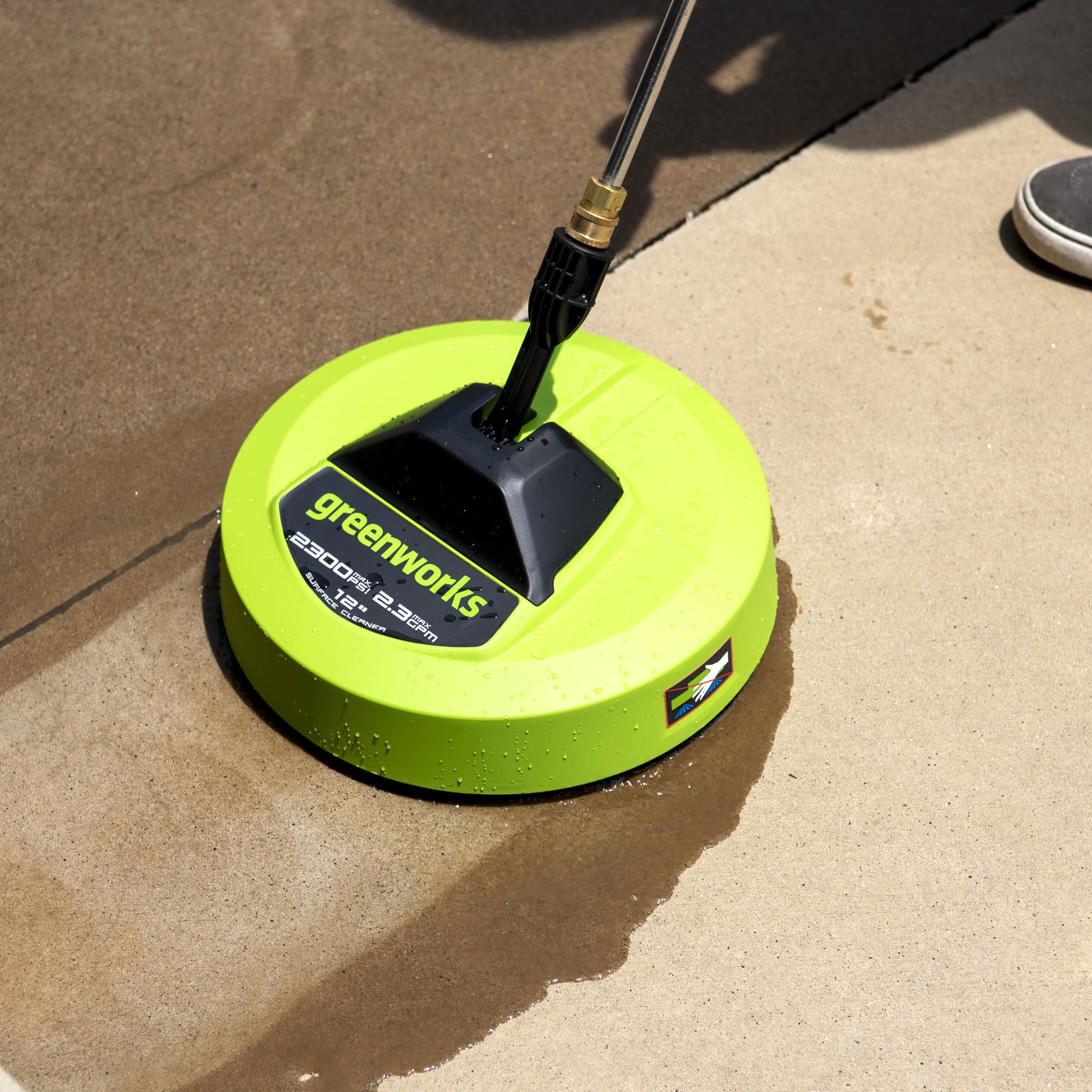 Alt View Zoom 19. Greenworks - 12" Pressure Washer Surface Cleaner Attachment - Green.