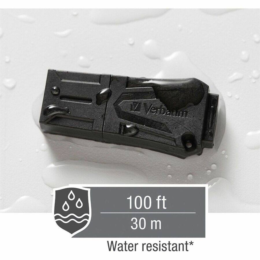 K Verbaum  
100 ft  
30 m  
Water resistant*