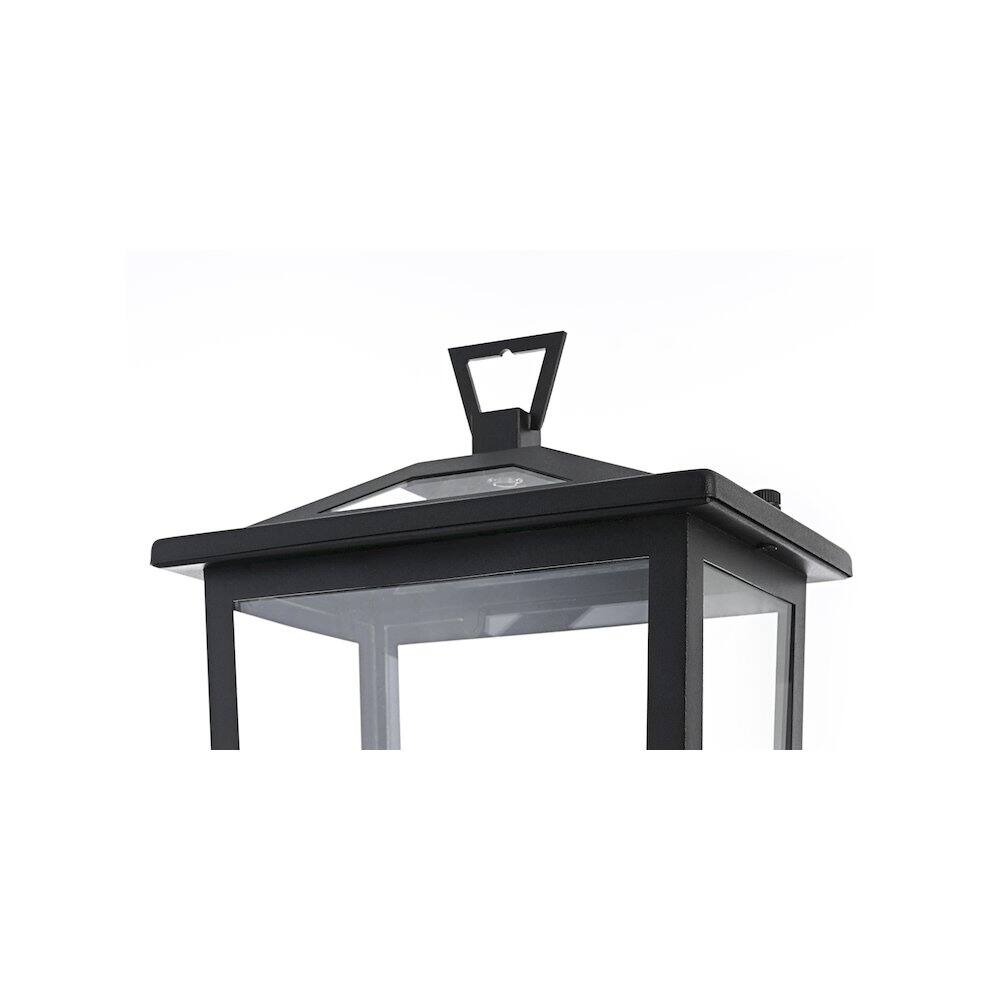 Angle. Elegant Lighting - Berks 7 inch Outdoor Pendant in Black - Black.