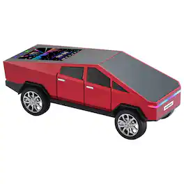 Max Power - Cybertruck Wireless Bluetooth Speaker with Front LED Lights, Red