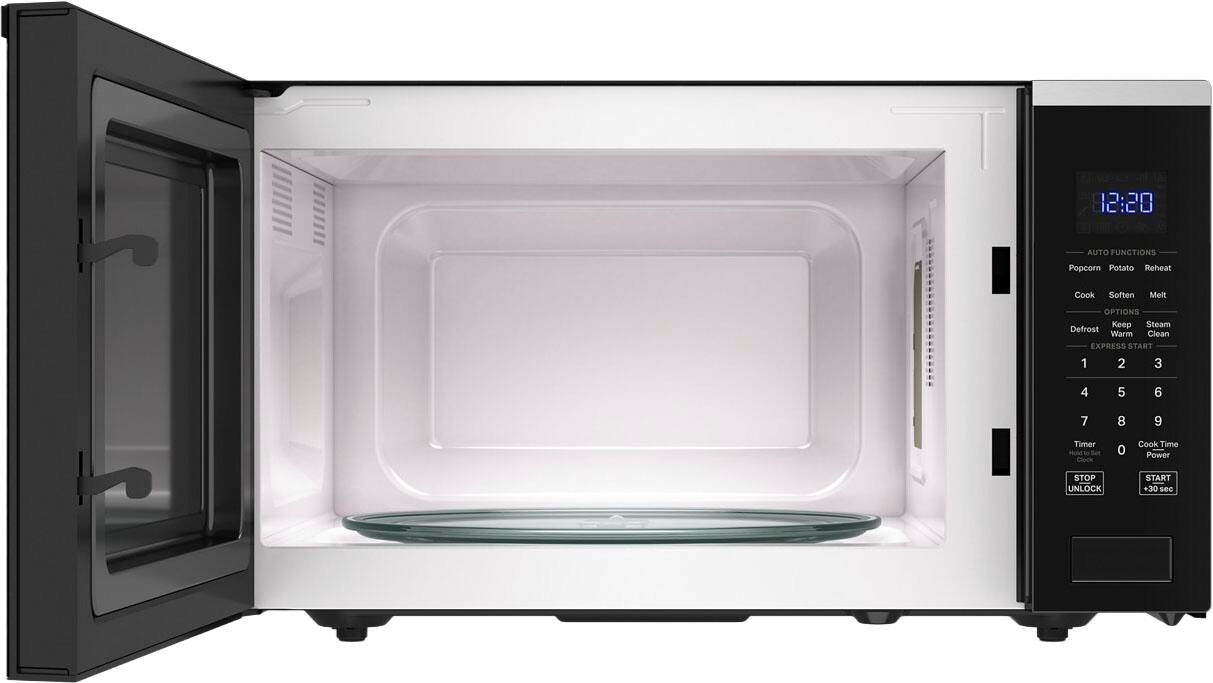 12:20

AUTO FUNCTIONS
Popcorn Potato Reheat Cook Soften Melt

OPTIONS
Keep Steam Defrost Warm Clean

EXPRESS START
1 2 3 4 5 6 7 8 9

Timer
Power

STOP UNLOCK START +30 sec

Cook Time