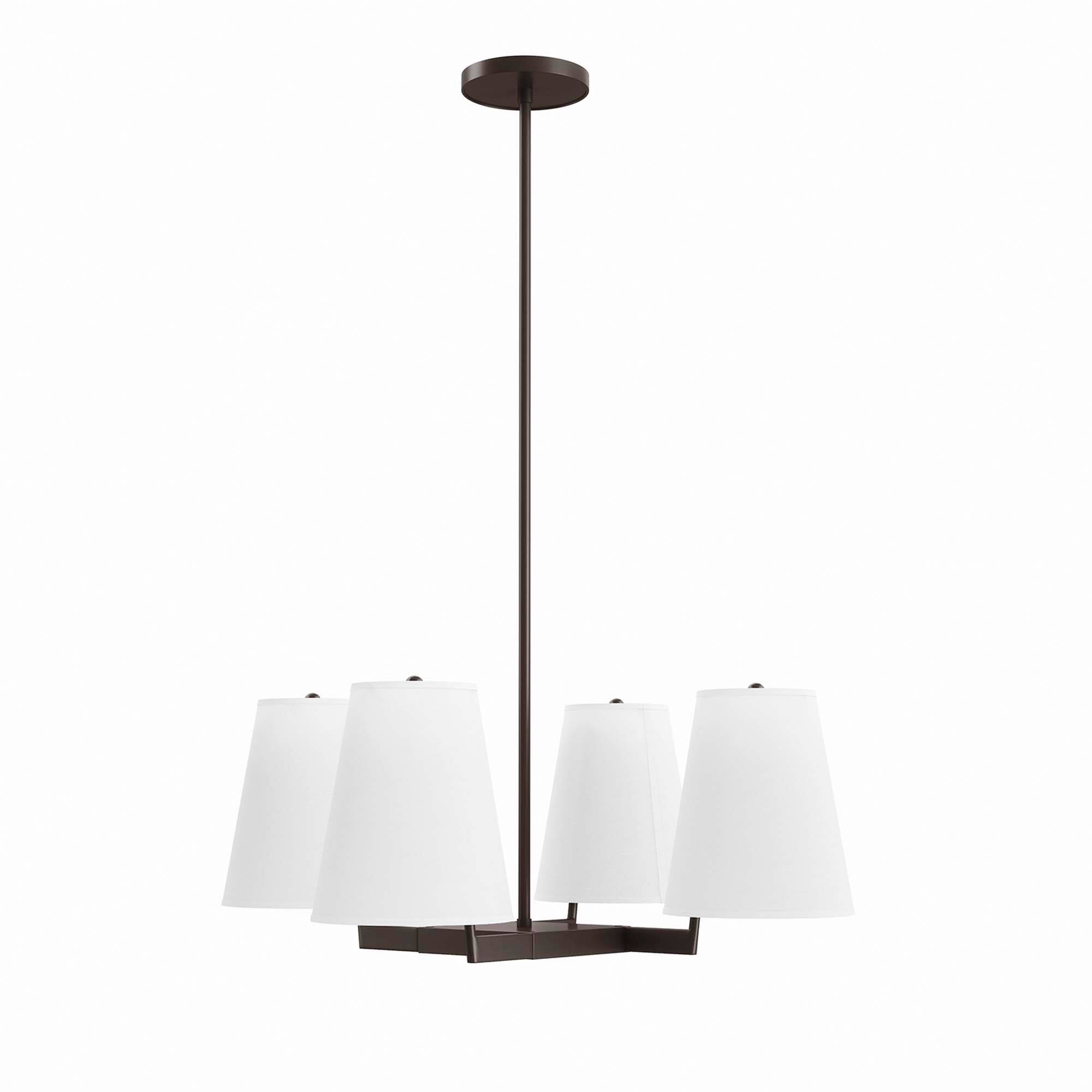Alt View 2. Modway - Mercer 4-Light Pendant Light by Modway - White Bronze.