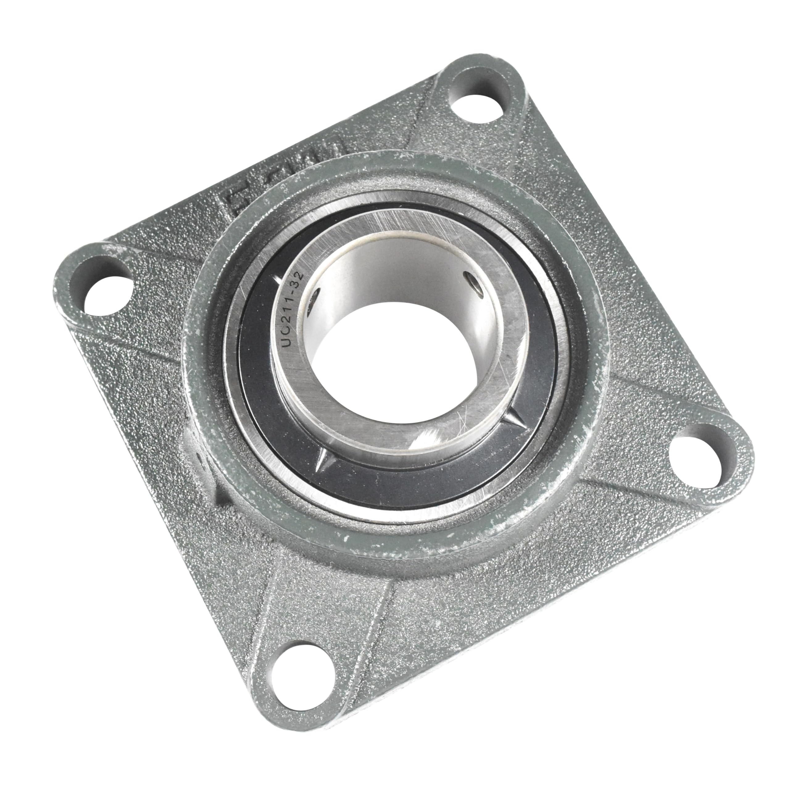 Alt View 1. HQRP - UCF211-32 Pillow Block Bearing 2 Pack, 2 in Bore, 4 Bolt Flange, Self Aligning Cast Iron.