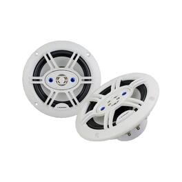 Blaupunkt - GTM652WPRO 6.5" 240 Watt Max 4-Way Marine Audio Speakers (White, Pair)