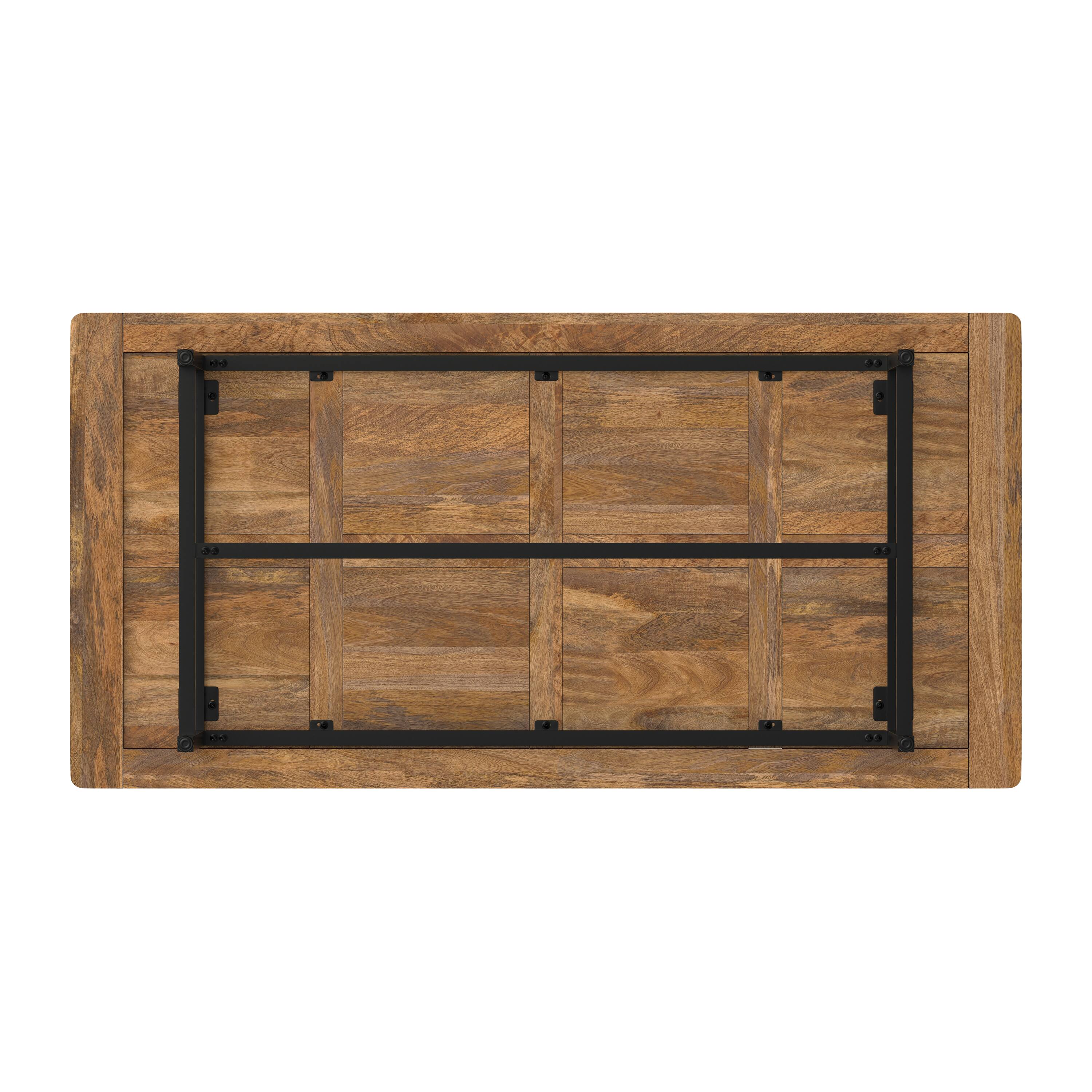 Alt View 2. Simpli Home - Campbell 72 inch x 36 inch Rectangle Modern Industrial Dining Table in Burnt Wax - Burnt Wax.
