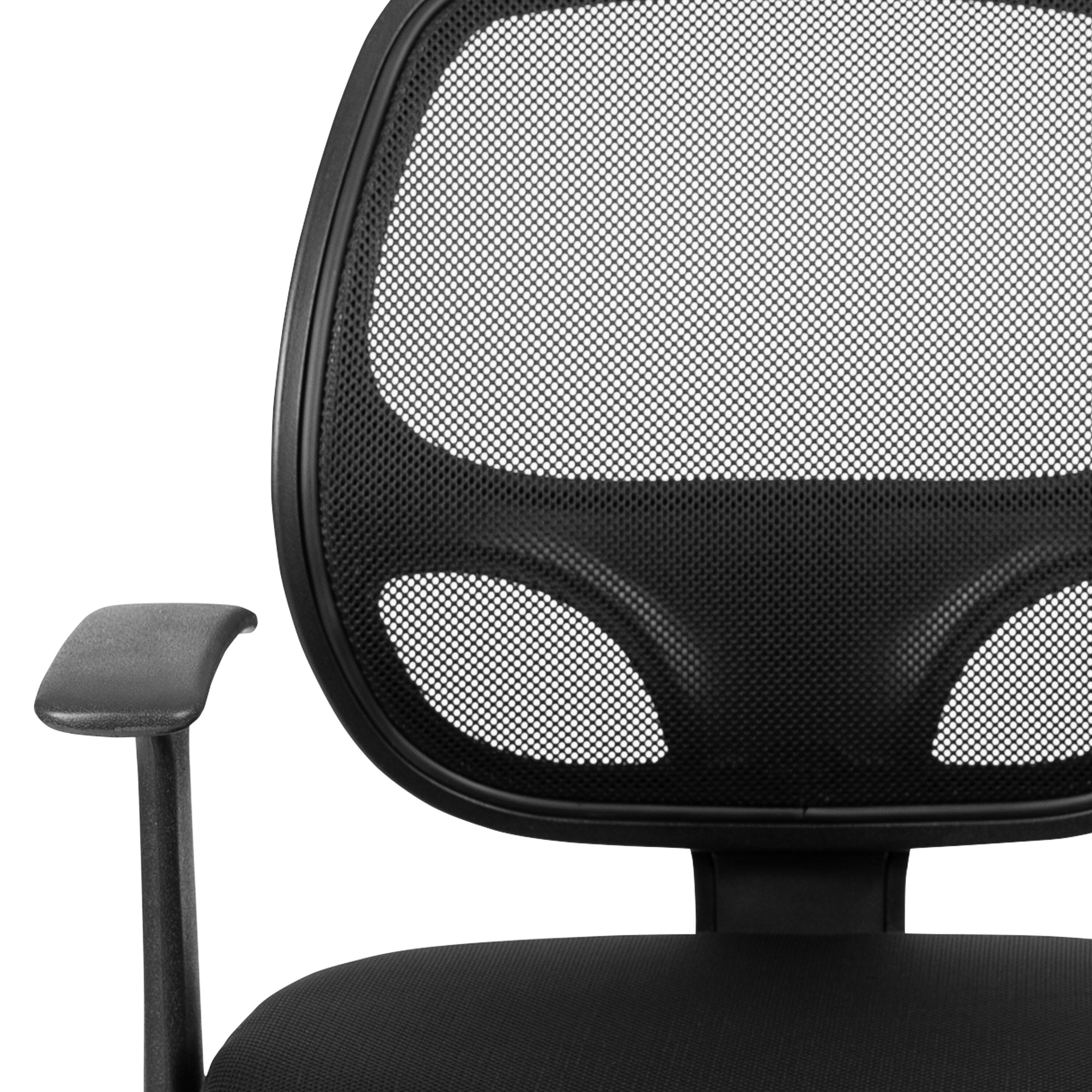 Alt View 10. Emma + Oliver - Mid-Back Mesh Swivel Ergonomic Task Office Chair - Arms - Black.