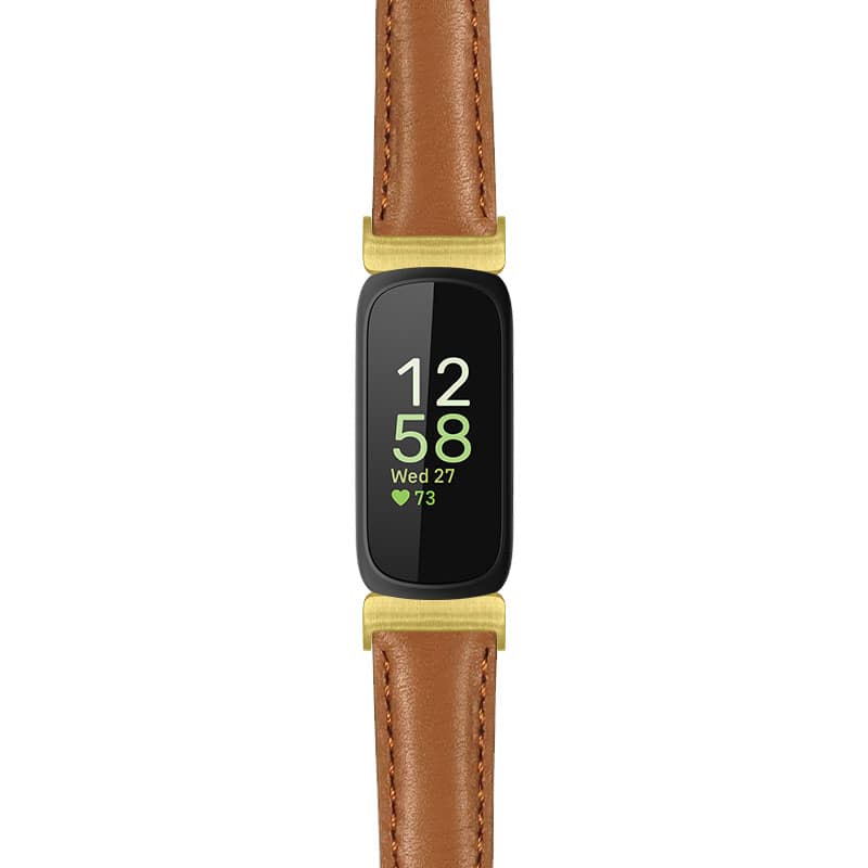 StrapsCo - Everyday Leather Watch Band Strap For Fitbit Inspire 3 (Extra Long) - Tan (Yellow Gold Hardware) price history on PriceWatchPro