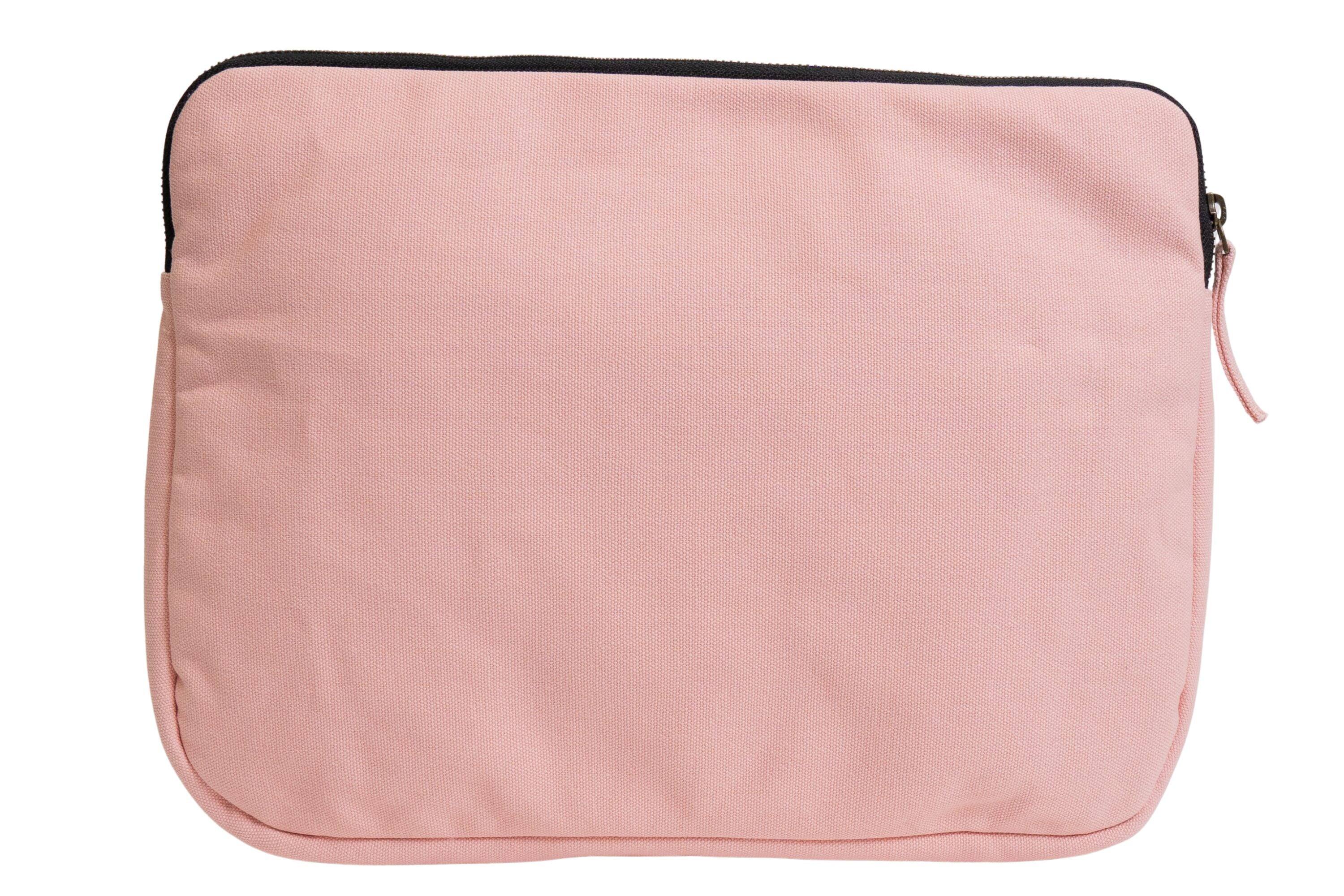 Back. Terra Thread - Organic Cotton Laptop Sleeve 13 inches - Rosy Pink.