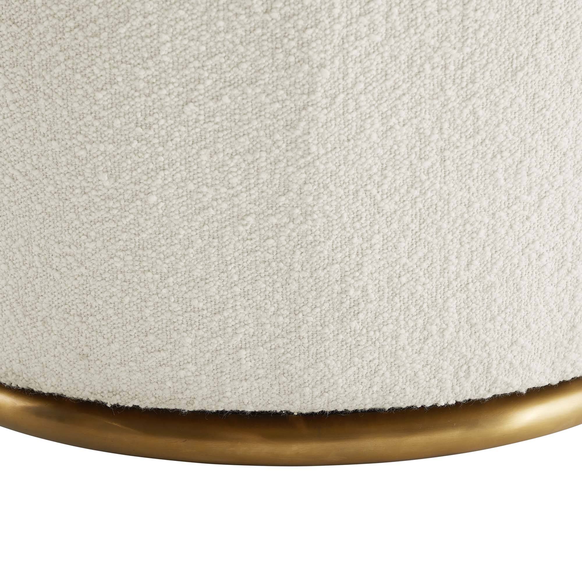 Alt View 4. Modway - Nora Boucle Upholstered Swivel Chair by Modway - White.