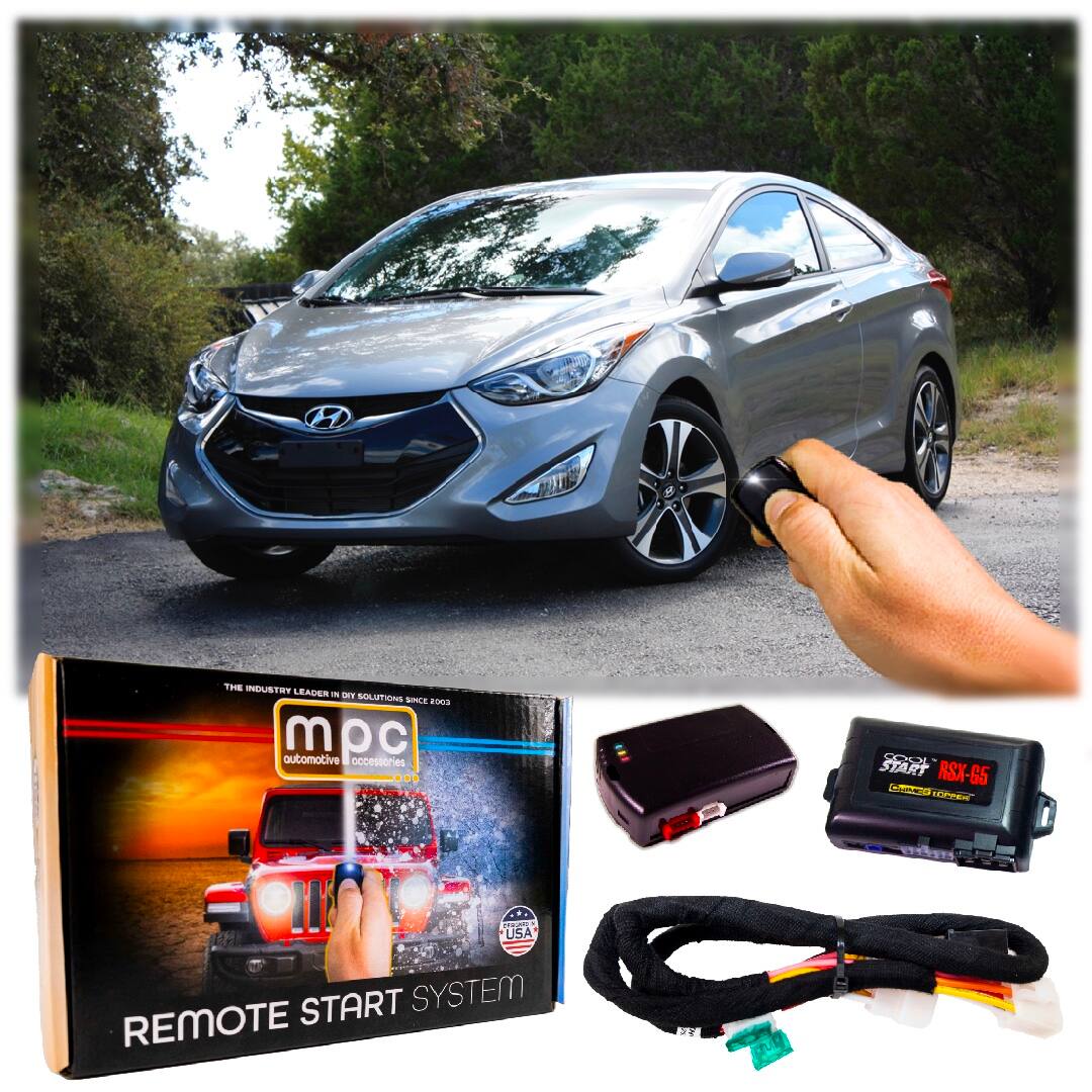 MPC - Factory Remote Activated Start Kit For 2011-2013 Hyundai Elantra - Key-to-Start - Black