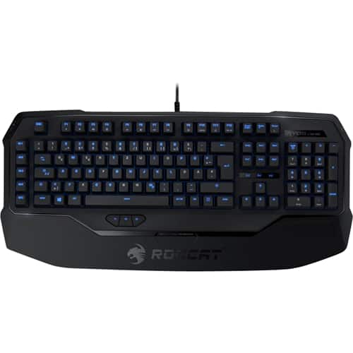 Front. ROCCAT - Ryos MK Pro MX Brown Mechanical Gaming Keyboard - Black.