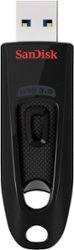 SanDisk - Ultra 128GB USB 3.0 Flash Drive - Black - Front_Zoom