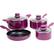 Angle. Gibson Home - Branston 7-Piece Cookware Set - Purple.