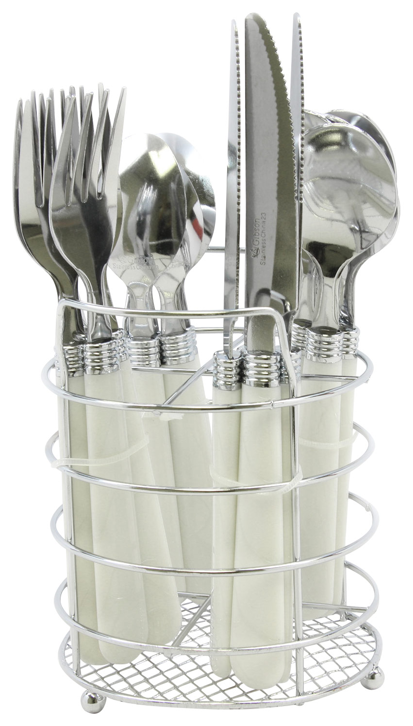 UPC 085081763549 product image for Gibson - Sensations II 16-Piece Flatware Set - White | upcitemdb.com