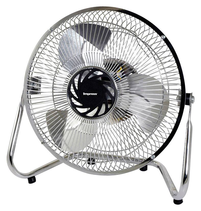 Front. Impress - 9" High-Velocity Fan - Silver.