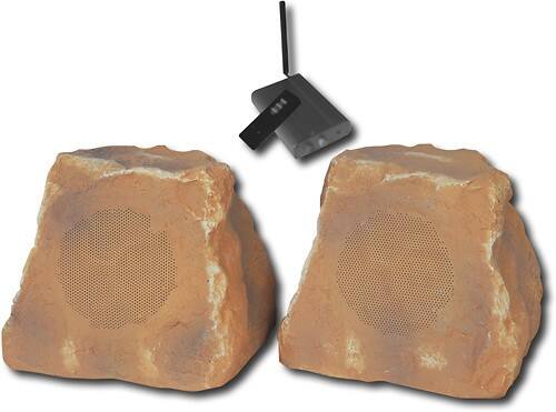Front. Tic - 5" 5W Outdoor Wireless Rock Speakers (Pair) - Canyon.
