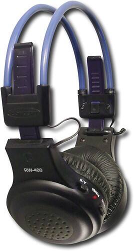 Angle Standard. Roadview - Wireless IR Headphones - Black/ Blue.