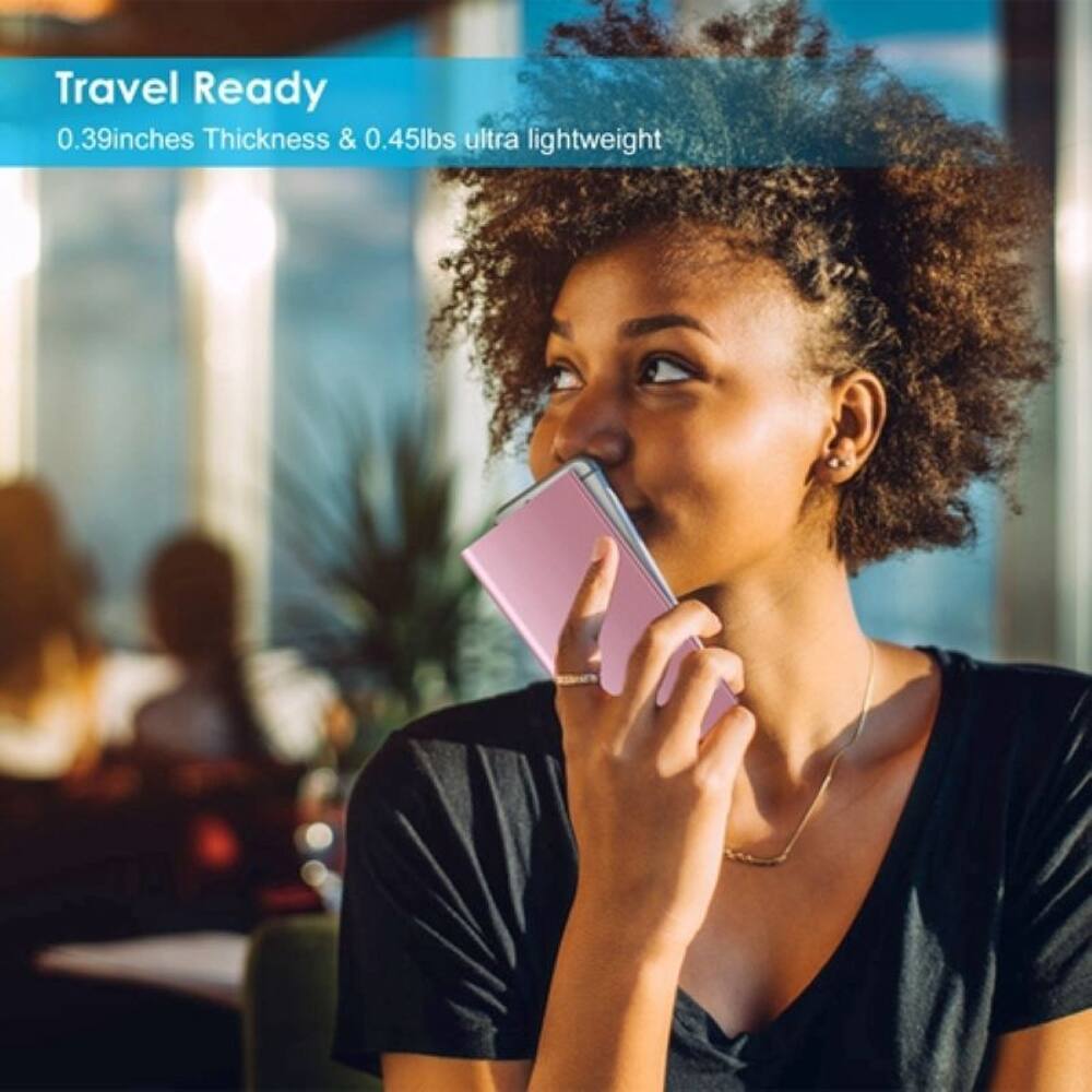Travel Ready  
0.39 inches Thickness & 0.45 lbs ultra lightweight