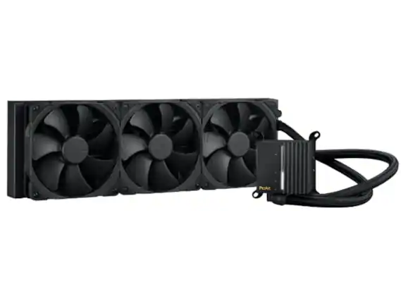 Front. ASUS - ASUS ProArt LC 420 AIO CPU Cooler with Illuminated Meter & Noctua 140mm Fans - LGA 1851/1700, AM5/AM4 - Black.