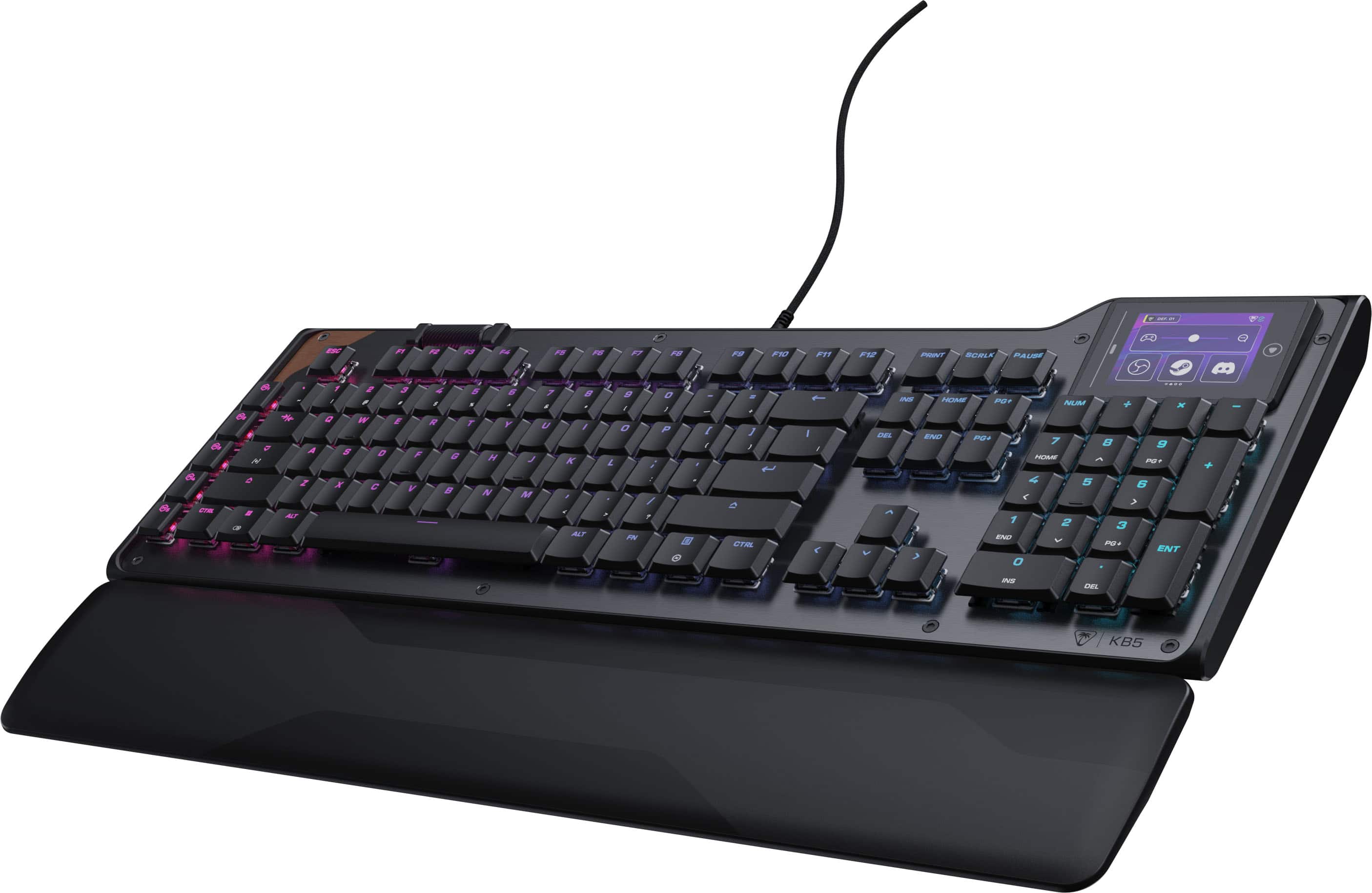 Photos - Keyboard Turtle Beach  Command Series KB5 Full-Size Wired Mechanical Gaming  for PC - Black TBK-1005-01-US 