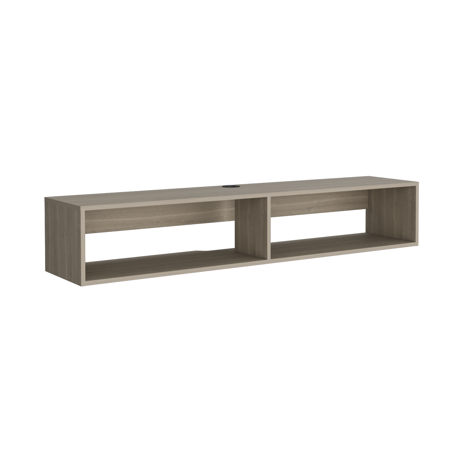Alt View 2. Spaco - Spaco Oak Floating TV Stand, Modern 2 Shelf Media Console with Cable Management, for Living Room and Bedroom - White Oak.