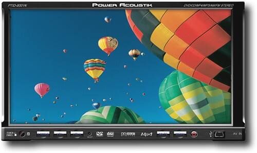 Front Standard. Power Acoustik - 50W x 4 In-Dash DVD Player with 8" Touch-Screen Display.