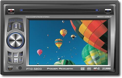 Front Standard. Power Acoustik - 50W x 4 In-Dash DVD Player with 5.8" Touch-Screen Display.