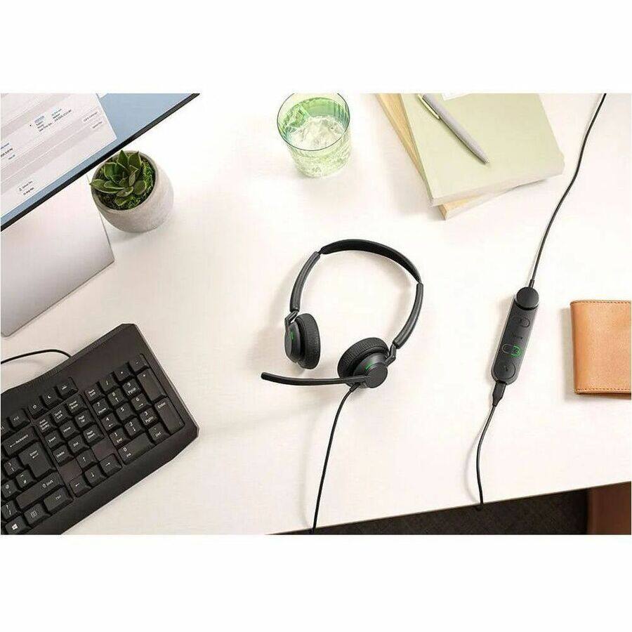 Alt View 3. Jabra - Jabra Engage 50 II Headset - Stereo - USB Type A, USB Type C - Wired - 50 Hz to 20 kHz - Over-the-head, On-ear - Red.