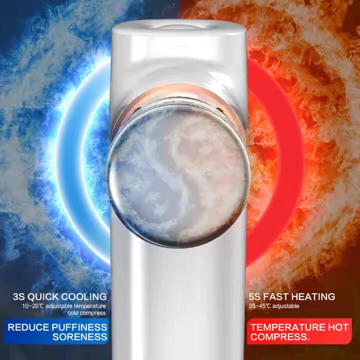 3S QUICK COOLING  
10-20°C adjustable temperature cold compress  
REDUCE PUFFINESS SORENNESS  

5S FAST HEATING  
35-45°C adjustable  
TEMPERATURE HOT COMPRESS