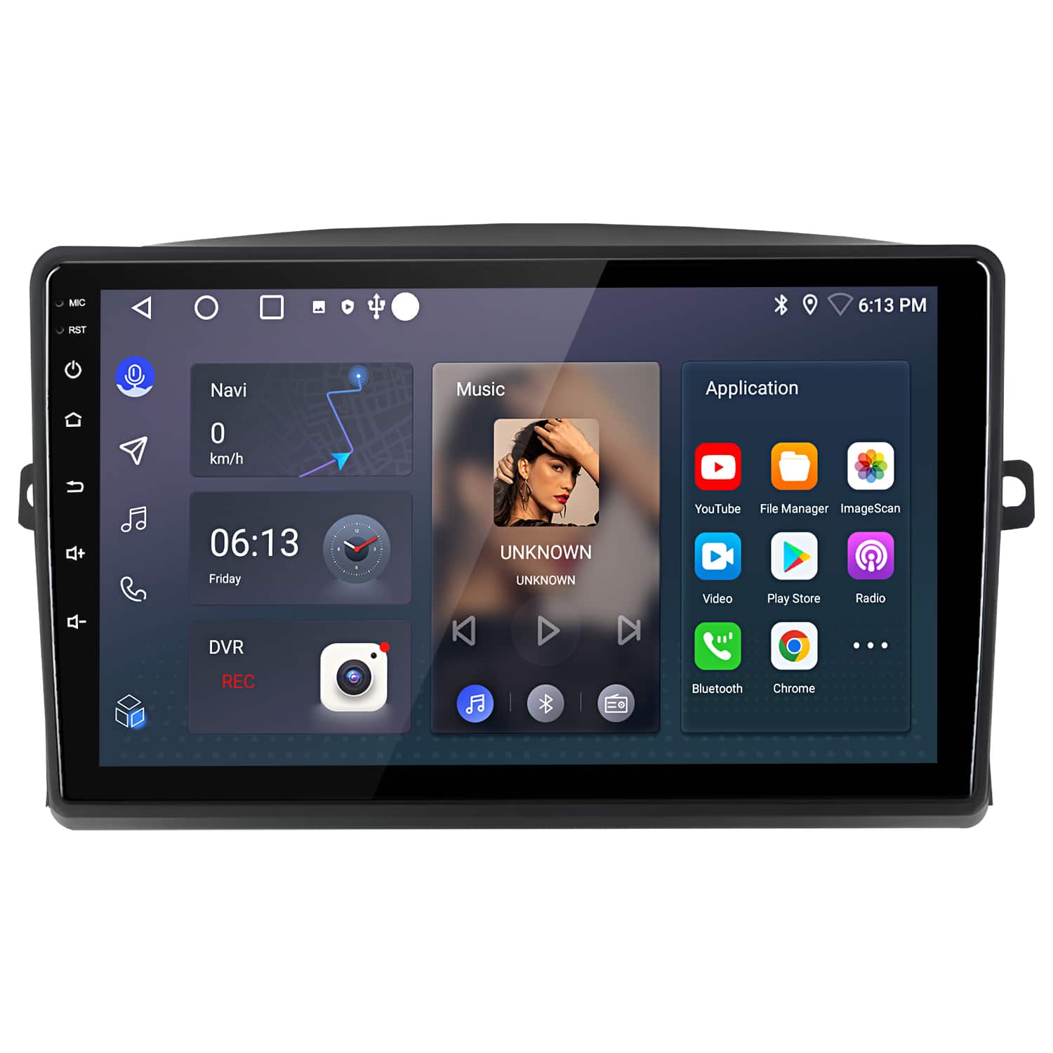 Junsun - For Toyota Sienna 2004-2010 9 Inch 2+64GB Carplay Android 14 Car Radio Stereo GPS Navi BT WIFI RDS DSP SWC FM - Black