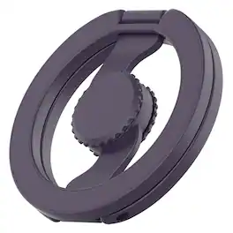 UUCOVER - Magnetic Phone Ring Holder Kickstand, Rotating Dual-Axis Foldable Stand Grip Fingertip Car Mount Compatible with MagSafe - Darkpurple