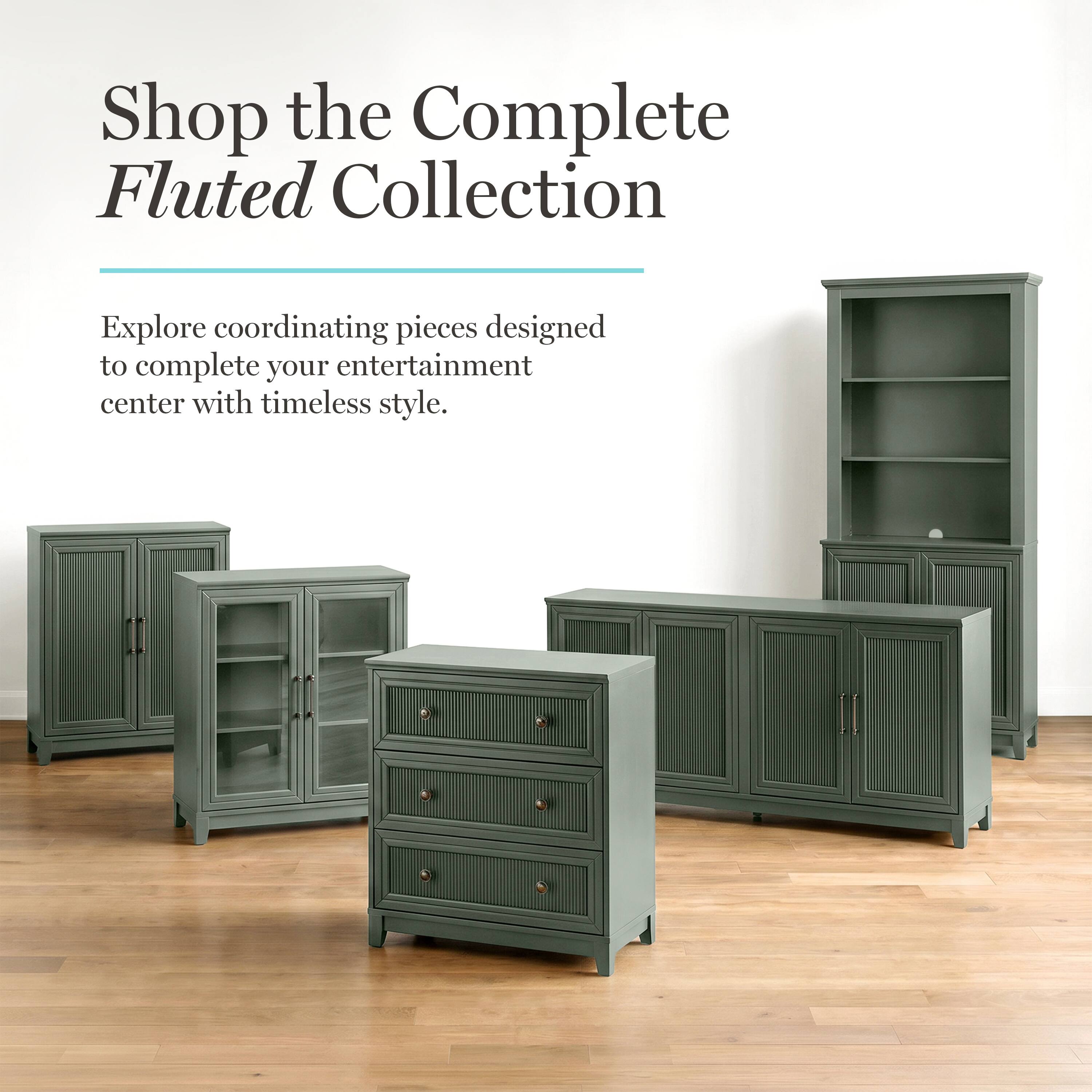 Shop the Complete Fluted Collection

Explore coordinating pieces designed to complete your entertainment center with timeless style.