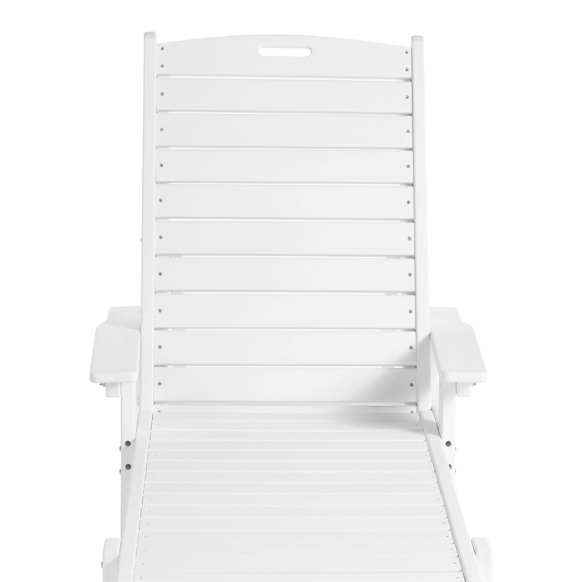 Alt View 2. WestinTrends - WestinTrends Malibu Poly Reclining Chaise Lounge - White.