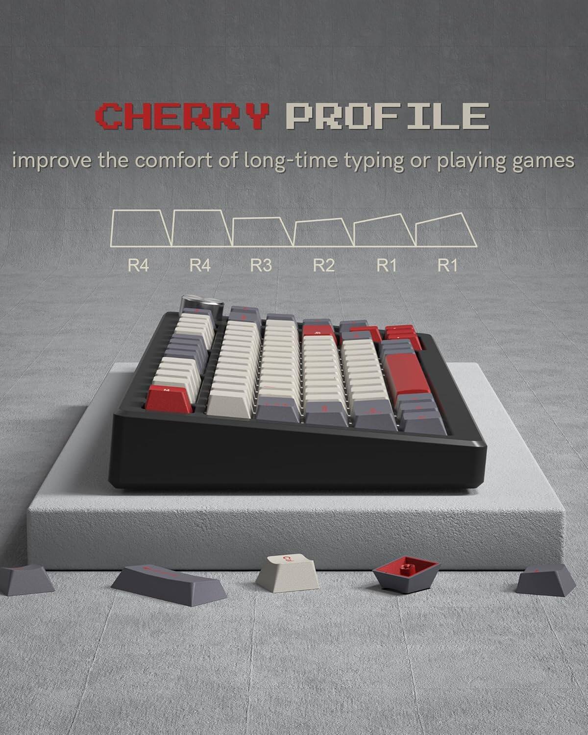 CHERRY PROFILE  
improve the comfort of long-time typing or playing games  
R4 R4 R3 R2 R1 R1