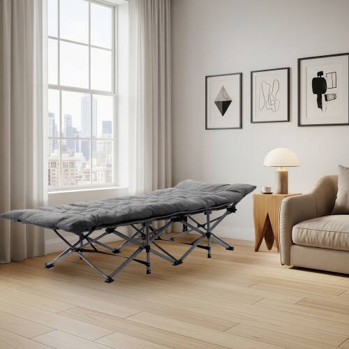 Alt View 10. Winado - Portable Folding Camping Cot Bed with Soft Pad for Outdoor Adults Sleeping Bed - Gray.