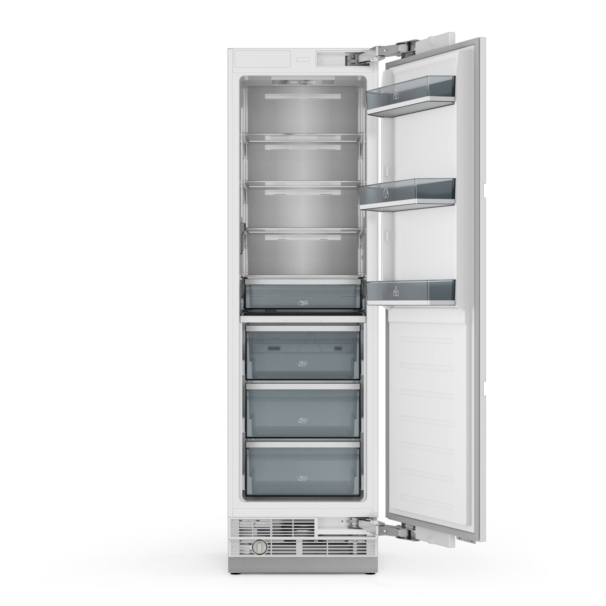 Left. Thor Kitchen - 12.5-Cu. Ft. Built In Column Refrigerator - Custom Panel Ready - White.