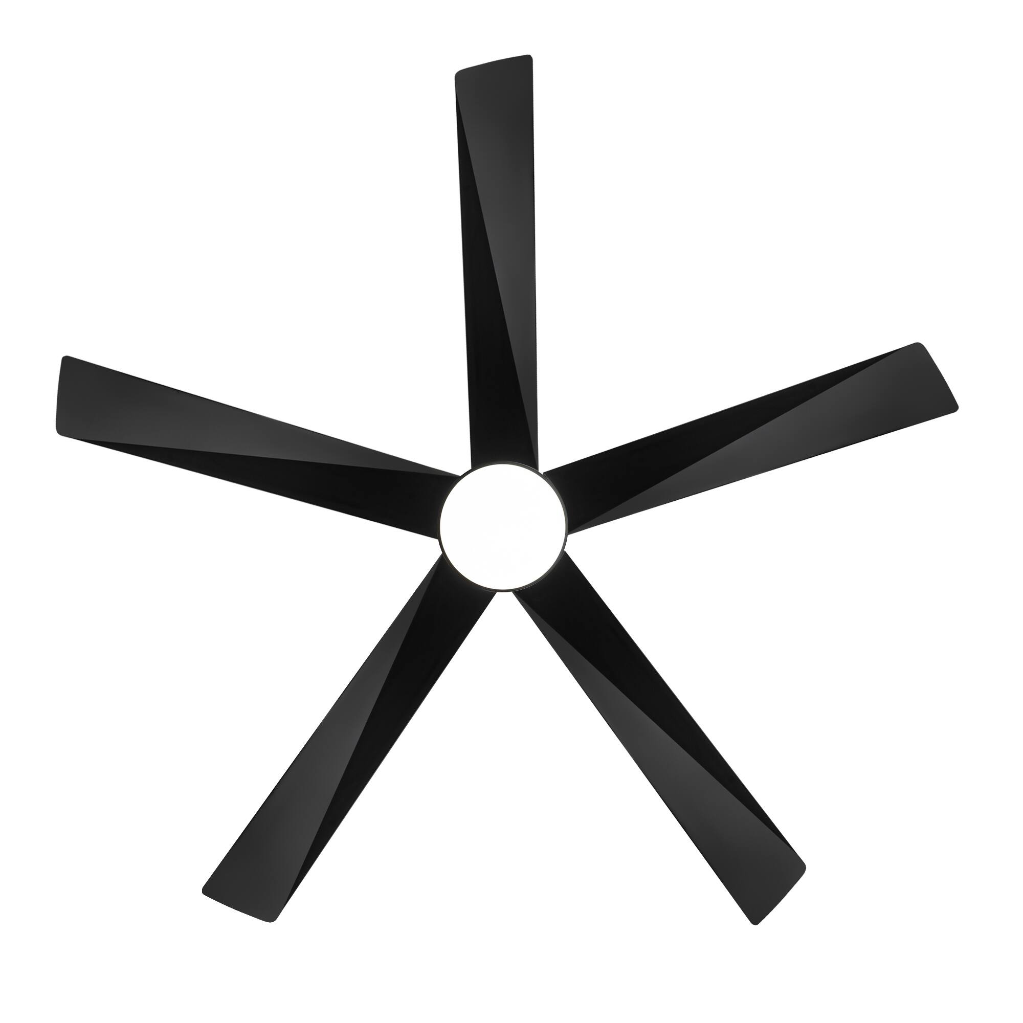 Alt View 9. Breezary - Breezary 65-Inch Ceiling Fan with 5-Blade, 3-Color Light, 6-Speed DC Motor, 6"/12" Downrods, Remote with Timer & Memory - Matte Black.