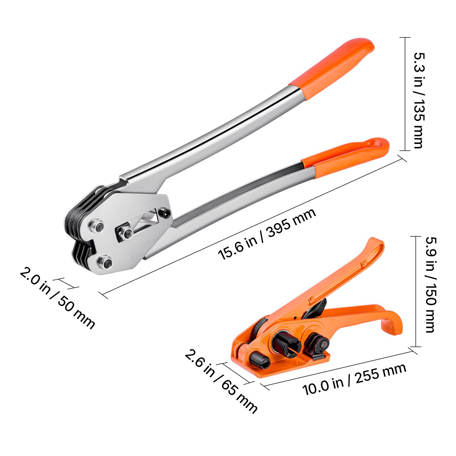 5.3 in / 135 mm  
2.0 in / 50 mm  
15.6 in / 395 mm  
2.6 in / 65 mm  
5.9 in / 150 mm  
10.0 in / 255 mm