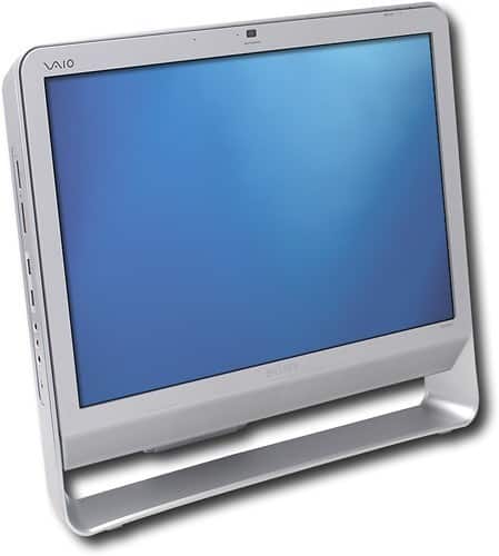 Front. Sony - VAIO All-In-One Desktop with Intel® Pentium® Dual-Core Processor E5200 - White.