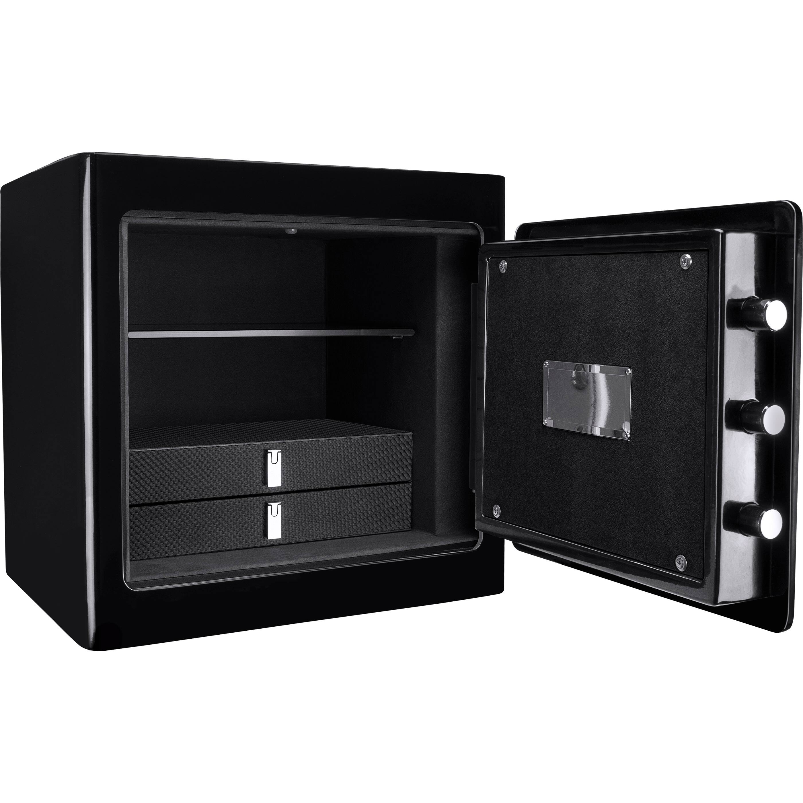 Angle. Barska - Digital Keypad Fireproof Jewelry Safe 1.01 Cu Ft - Black.